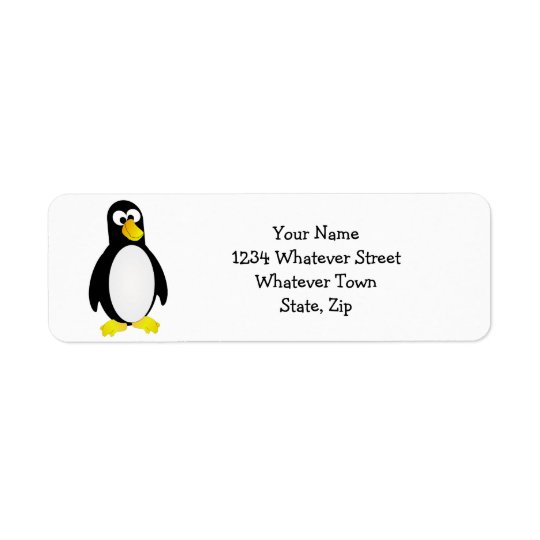 Boss Eyed Penguin Return Address Label