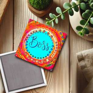 Boss Fun Abstract Modern Inspirivity Magnet