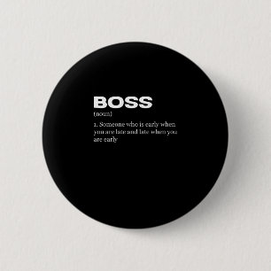 Boss Funny Definition Happy Boss's Day 6 Cm Round Badge
