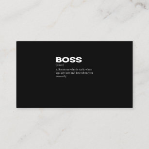Boss Funny Definition Happy Boss's Day Business Card