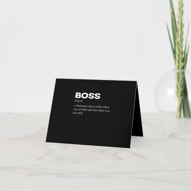 Boss Funny Definition Happy Boss's Day Invitation (Front)