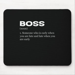 Boss Funny Definition Happy Boss's Day Mouse Pad