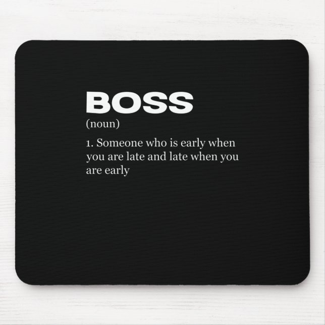 Boss Funny Definition Happy Boss's Day Mouse Pad (Front)