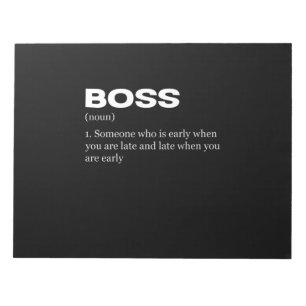 Boss Funny Definition Happy Boss's Day Notepad