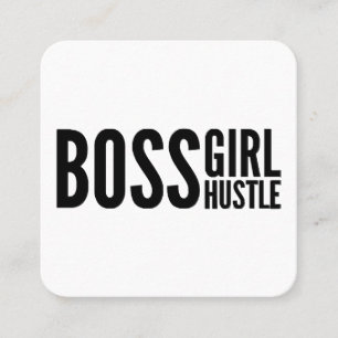 Boss girl Hustle, Boss girls empowerment slogan, g Square Business Card