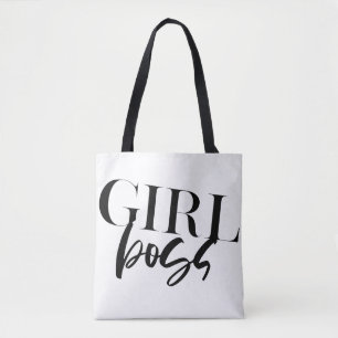 Boss Girl Modern Black Text Tote Bag
