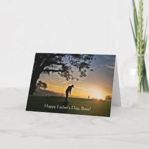 Boss Happy Fathers Day with Golfer on Golf Course Card