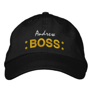 BOSS Hat with Stars and Custom Name V01