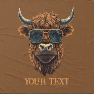 BOSS HIGHLANDER COW Fleece Blanket