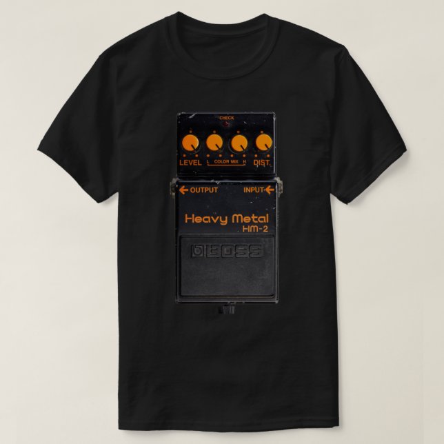 Boss HM-2 Heavy Metal Guitar Pedal Classic T-Shirt (Design Front)