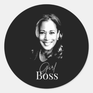 Boss Kamala Harris For Liberal Democrats 1  Classic Round Sticker
