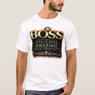 Boss King Gold Typography T-Shirt Premium