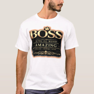 Boss King Gold Typography T-Shirt | Premium