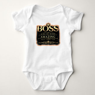 Boss King Gold Typography T-Shirt | Premium Baby Bodysuit