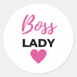 Boss Lady 2 Classic Round Sticker