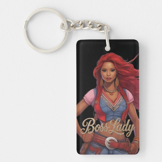 Boss Lady Acrylic Keychain (Front)