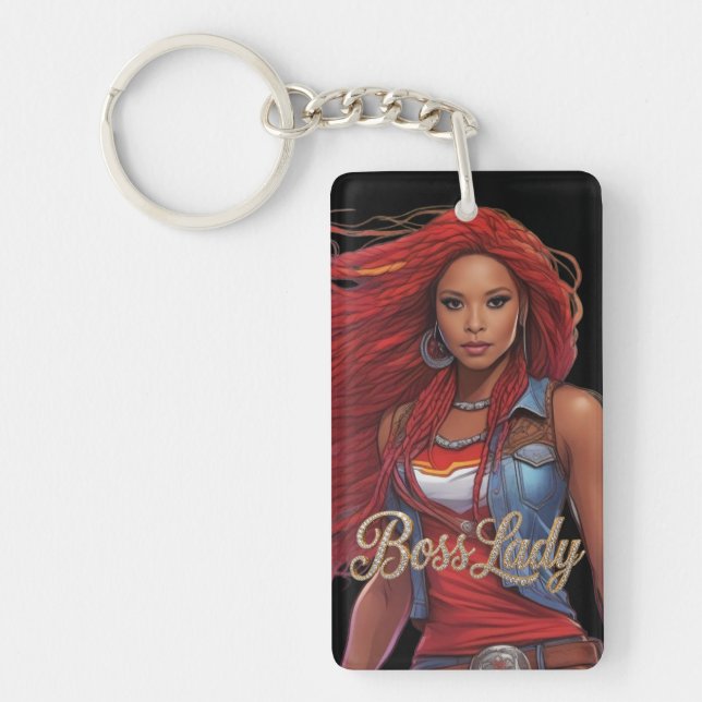 Boss Lady Acrylic Keychain (Front)