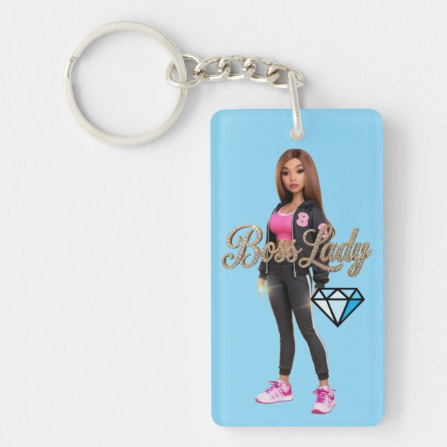 Boss Lady Acrylic Keychain (Front)