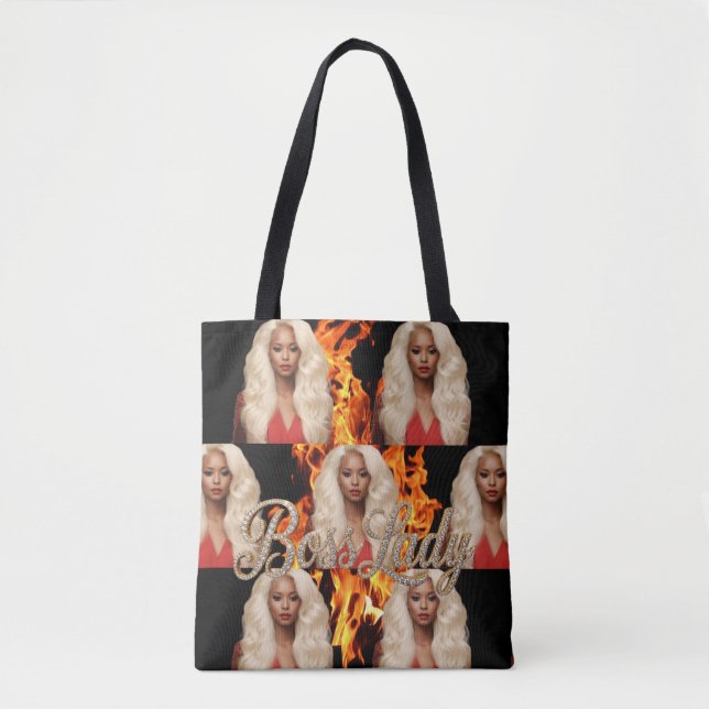 Boss Lady All-Over-Print Tote Bag (Front)