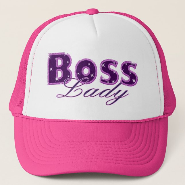 Boss Lady Bling Trucker Hat (Front)