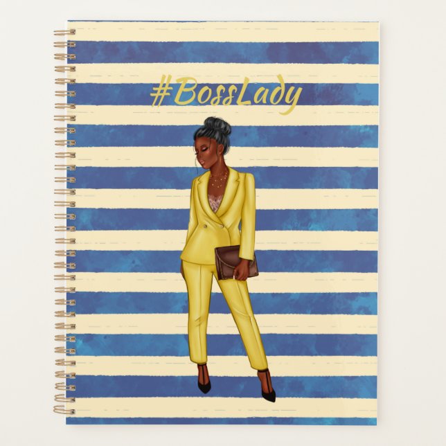 Boss Lady Blue and Yellow Planner (Front)