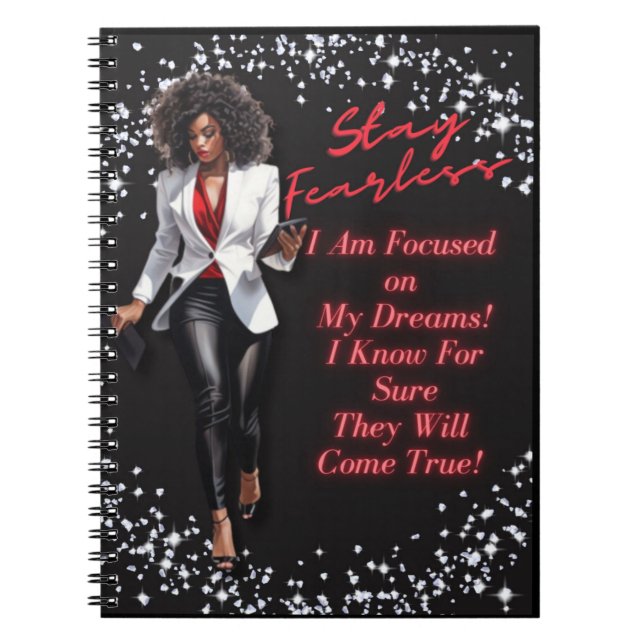 Boss Lady Chick - Black & Red Notebook (Front)