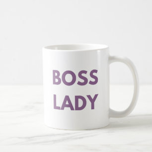 Boss Lady Coffee Mug Purple Letters