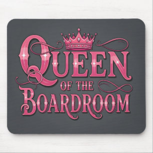 Boss Lady Crown Graphic Humourous Quote Mouse Pad