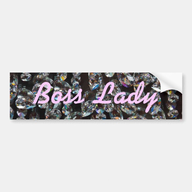 Boss Lady Crystals Bumper Sticker (Front)