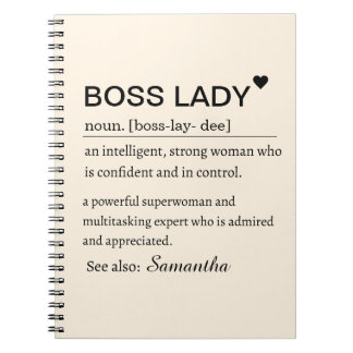 Boss Lady Definition Personalised  Notebook