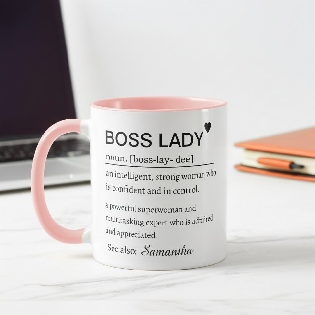 Boss Lady Definition Pink Mug (Creator Uploaded)