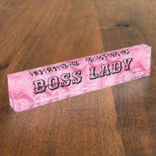 BOSS LADY DESK NAME PLATE