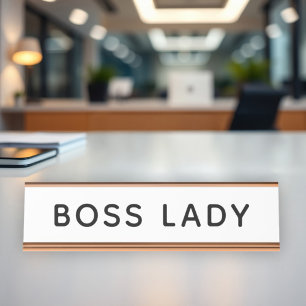 Boss Lady Desk Name Plate