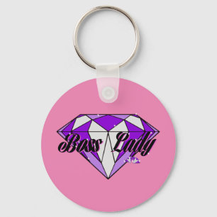 Boss Lady Diamonds Keychain