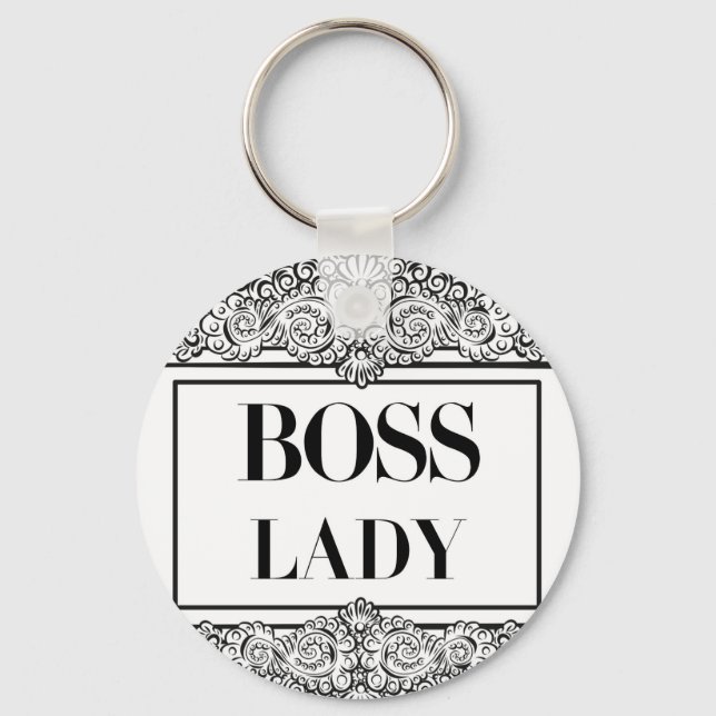 Boss Lady – Elegant Empowerment Key Ring (Front)