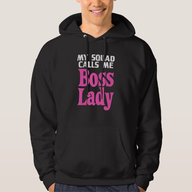 Boss Lady  For Women Girls Cool Manager Director Hoodie (Front)