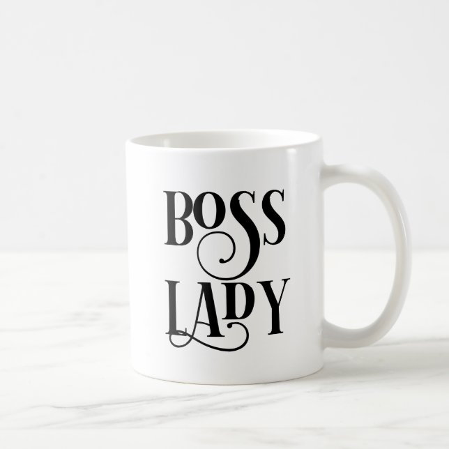 Boss Lady Funny Gift Office Employee Coffee Mug (Right)