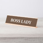 Boss Lady Gift Funny Name Plate Customise<br><div class="desc">This design was created though digital art. It may be personalised in the area provide or customising by choosing the click to customise further option and changing the name, initials or words. You may also change the text colour and style or delete the text for an image only design. Contact...</div>