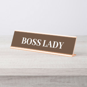 Boss Lady Gift Funny Name Plate Customise
