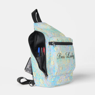 Boss Lady Gold Floral on Pastels Sling Bag