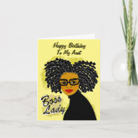 Boss Lady Happy Birthday Aunt African American 