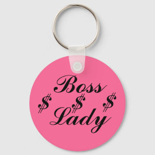 Boss Lady, $, $, $, Keychain