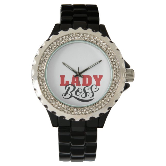 Boss Lady Mindset – Powerful Women Quote Design Watch (Front)