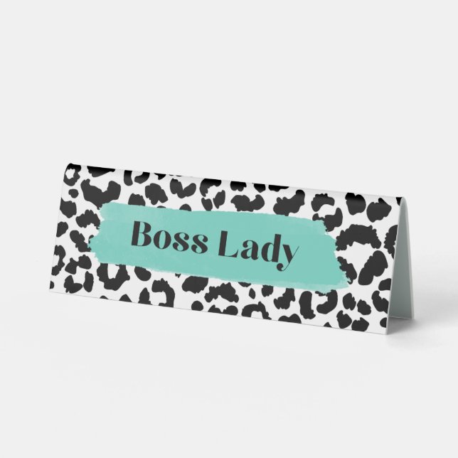 Boss Lady Name Plate and Desk Sign Style 1 (Front)