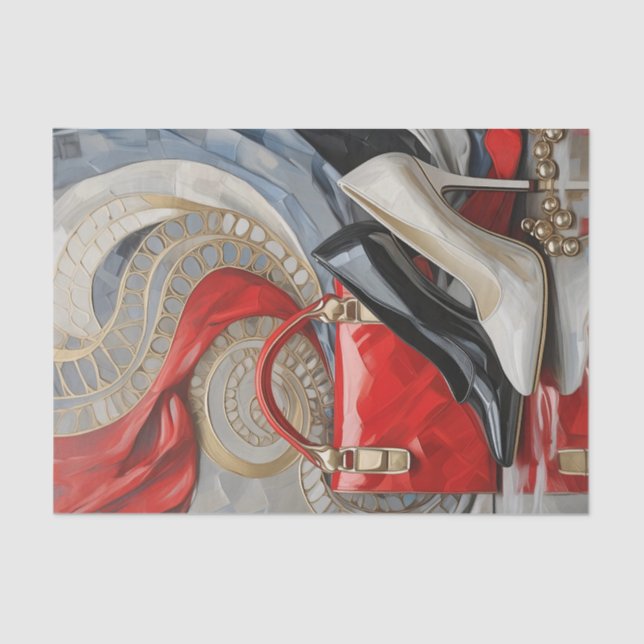 Boss Lady on Point, Modern Woman Tissue Paper (Front)