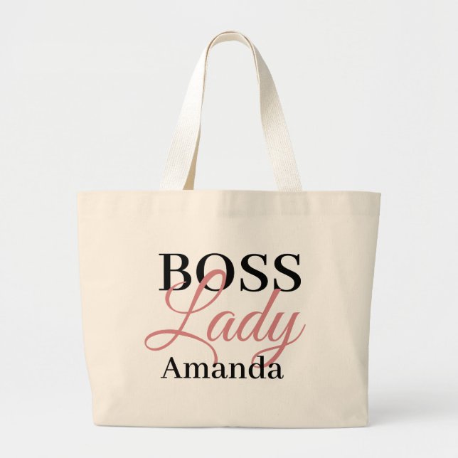 Boss Lady Personalised Large Tote Bag (Front)