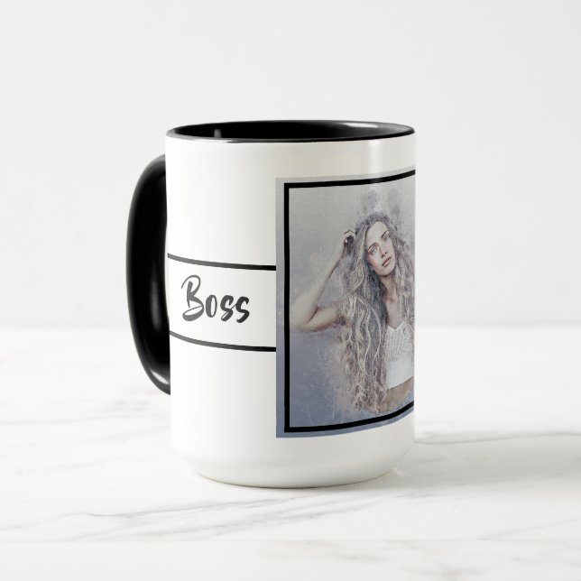 Boss Lady Photo Ringer 15oz Mug (Front Left)