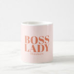 Boss Lady Retro Customised name Coffee Mug<br><div class="desc">.</div>