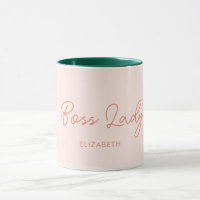Boss Lady Retro Customised name Coffee Mug