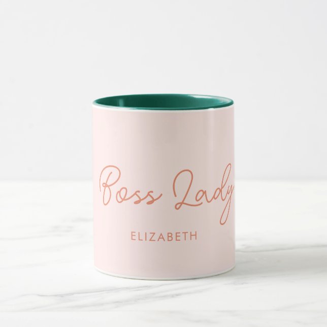Boss Lady Retro Customised name Coffee Mug (Center)